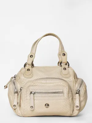 Vintage Tod's White Small Snake Bowling Bag