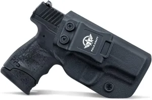 Walther PPS M2 Holster IWB Kydex Custom Fit: Walther PPS M2 9mm/.40 Pistol - Inside Waistband Concealed Carry - Adj. Cant Retention - Cover Mag-Button - No Wear - No Jitter