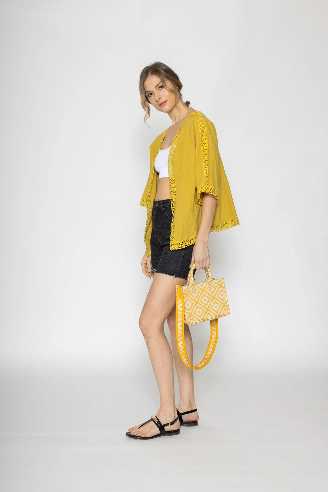WBT210204 Geometric Print Mini Tote/Crossbody