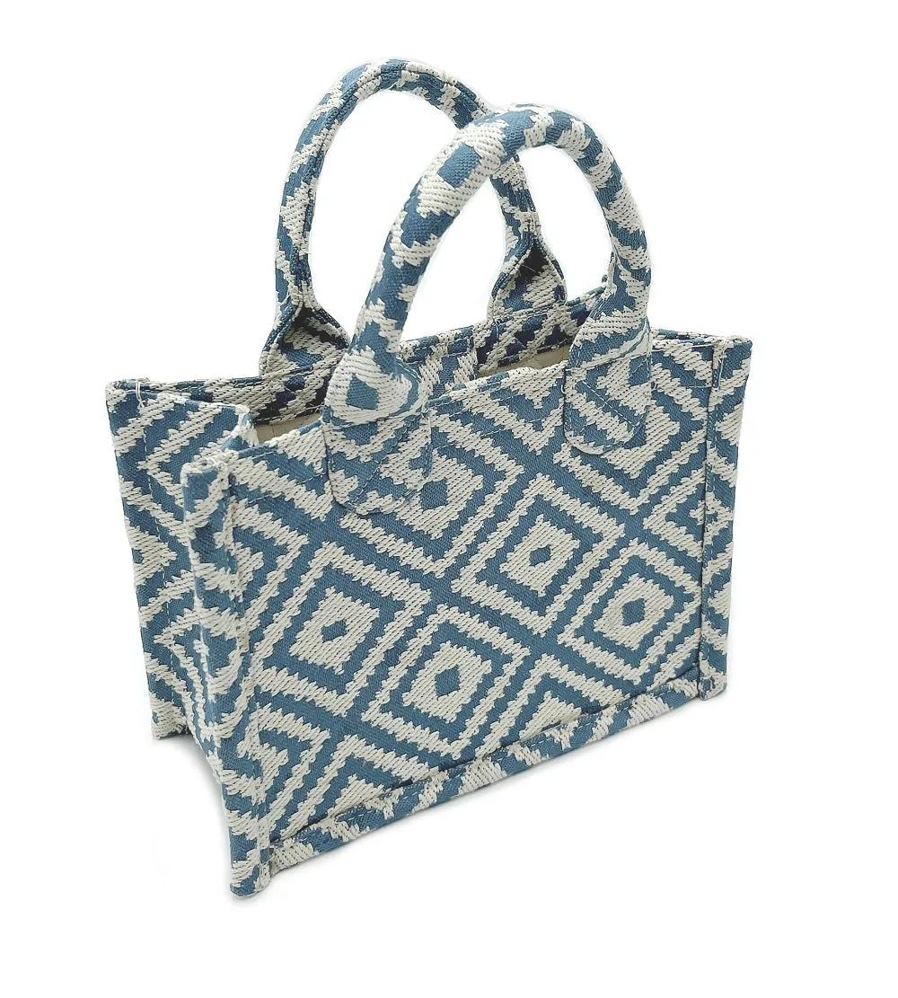 WBT210204 Geometric Print Mini Tote/Crossbody