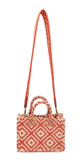 WBT210204 Geometric Print Mini Tote/Crossbody
