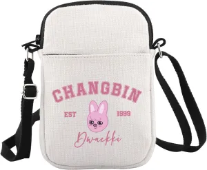 WCGXKO Korean Pop Gift Korean Group Merch Boys Group Est 1999 Dwaekki Crossbody Bag for Pop Music Lover