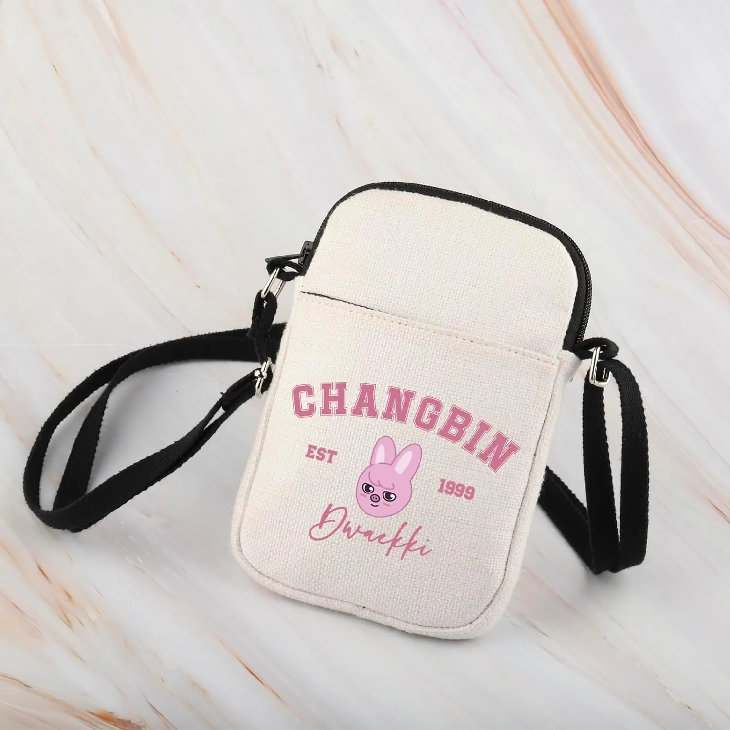WCGXKO Korean Pop Gift Korean Group Merch Boys Group Est 1999 Dwaekki Crossbody Bag for Pop Music Lover