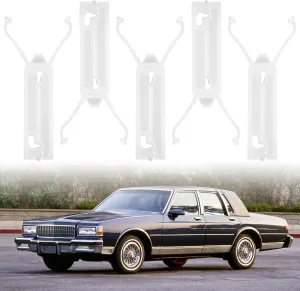 Wide Chrome Fender Door Quarter Trim Molding Clip Retainer Compatible with for Chevrolet Caprice Pontiac Parisienne Brougham 1980-1990 Replacement for 20631034 20151449