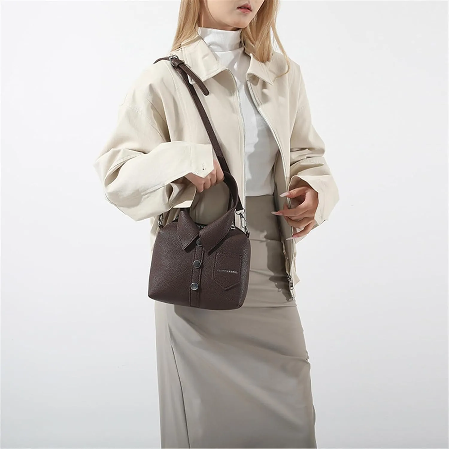 Women Crossbody Bag Fashion PU Leather Funny Shirt Shape Shoulder Purse Top Handle Handbag with Adjustable Strap