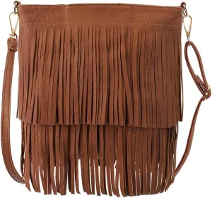 Women Handbag Fashion Shoulder Crossbody Tote Bag Purse Fringe Messenger Purse
