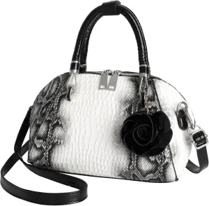 Women Leather Handbag Purse Snakeskin Pattern Shoulder Handbag PU Leather Crossbody Bag Top-Handle Satchel
