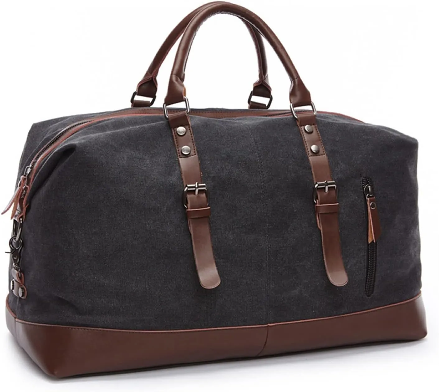 women Men Travel Carry on Luggage Men Duffel Bags Travel Tote Large Weekend Bag Overnight (Black)