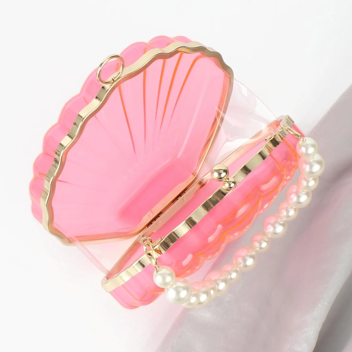 Women Mini Seashell Evening Clutch Top-Handle Bag Cross-body Bag