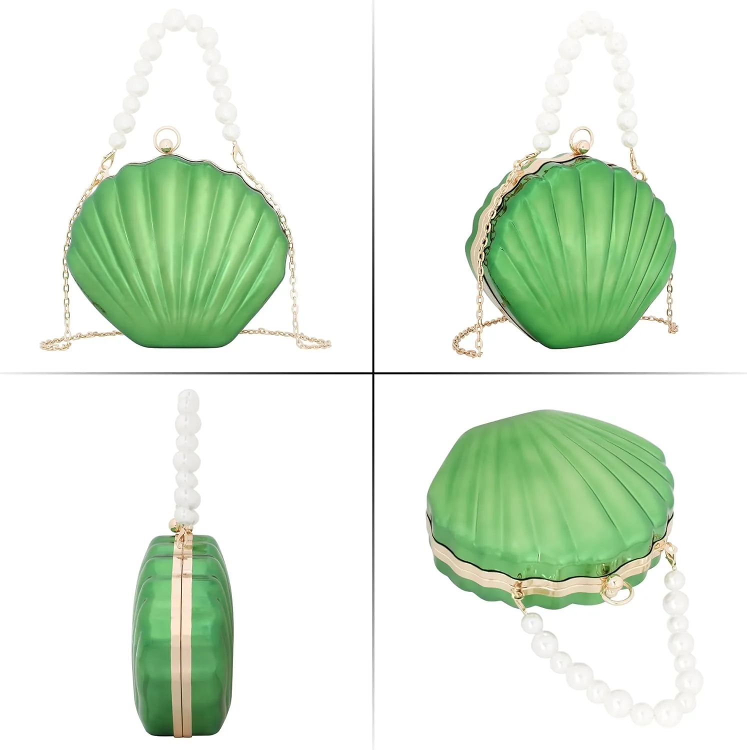 Women Mini Seashell Evening Clutch Top-Handle Bag Cross-body Bag