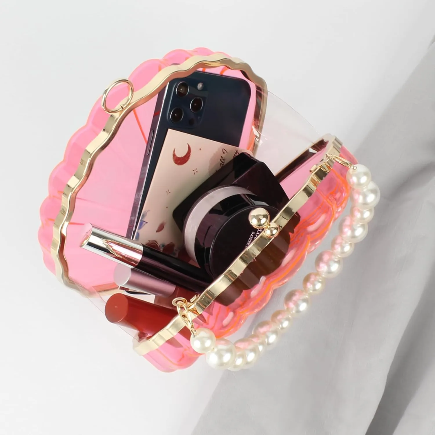 Women Mini Seashell Evening Clutch Top-Handle Bag Cross-body Bag