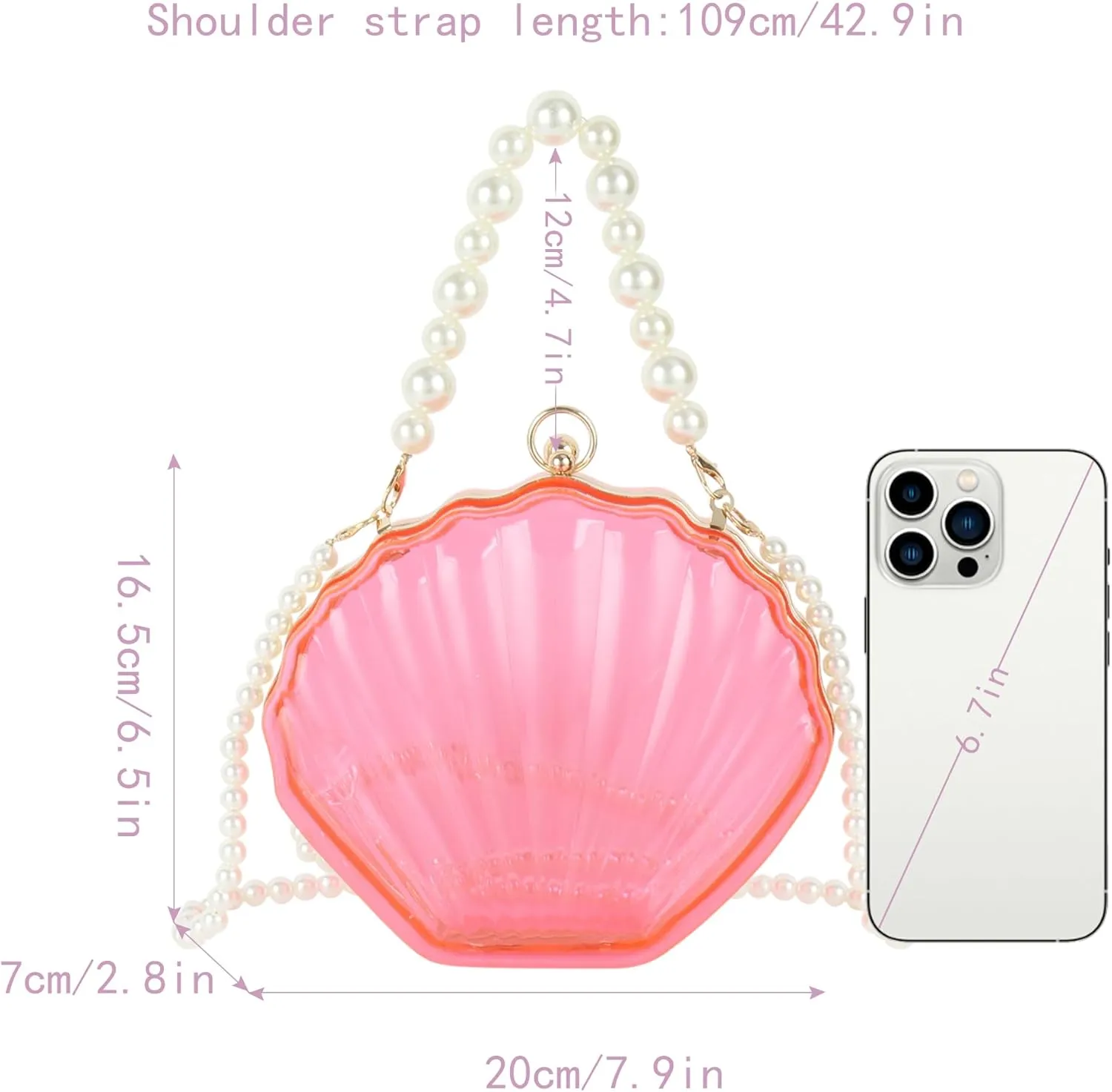 Women Mini Seashell Evening Clutch Top-Handle Bag Cross-body Bag