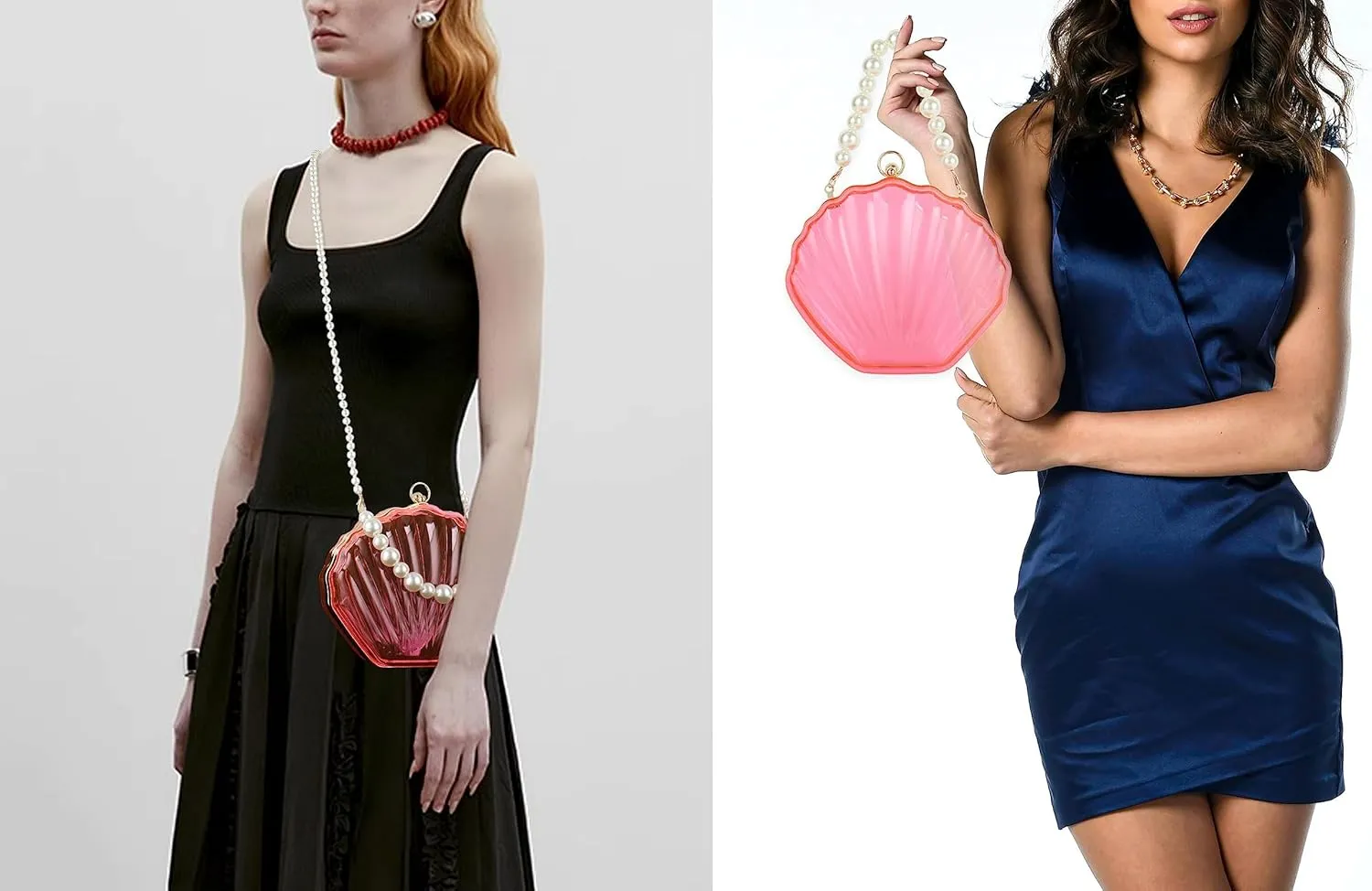 Women Mini Seashell Evening Clutch Top-Handle Bag Cross-body Bag