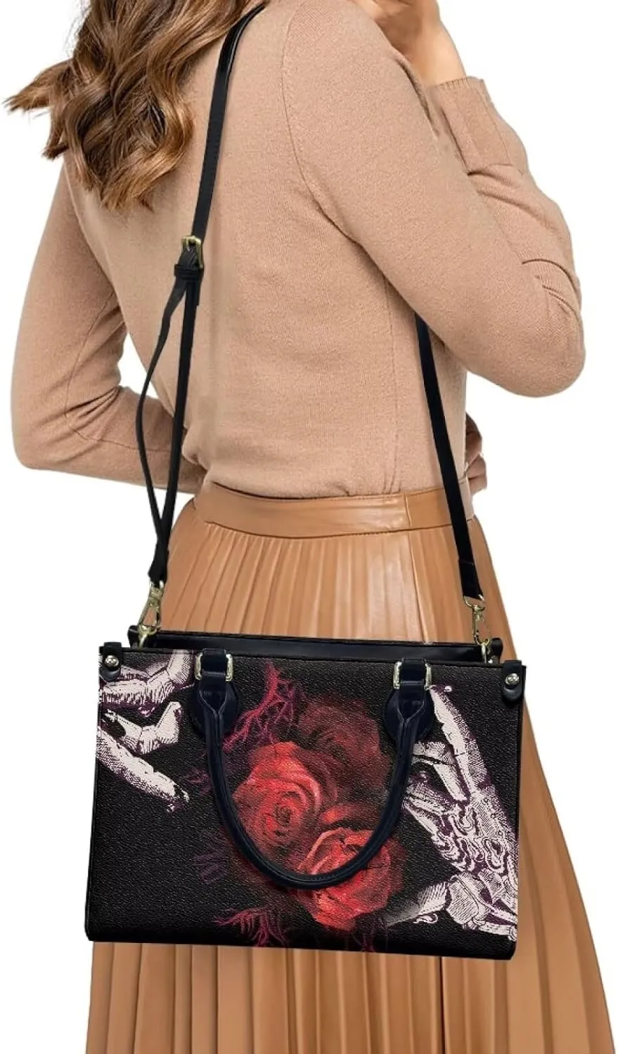 Women Purses and Handbag Top Handle Satchel Purses Waterproof Vegan Leather Shoulder Tote Bags for Travel Work