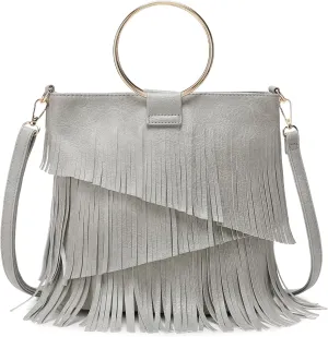 Women's Boho Western Fringe Bracelet Crossbody Purse