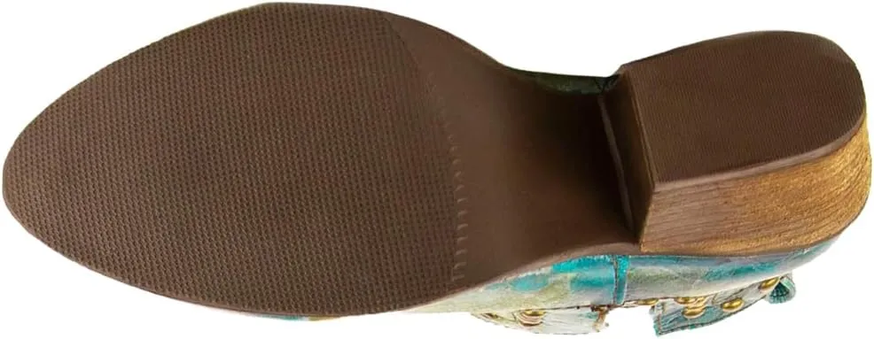 Womens Fringe Round Toe Zippered Casual Boots Ankle Low Heel 1-2" - Green