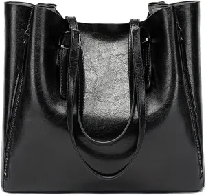 Women’s Leather Handbag Shoulder Bags Work Tote Bag Top Handle Bag Ladies Designer Purses Satchel