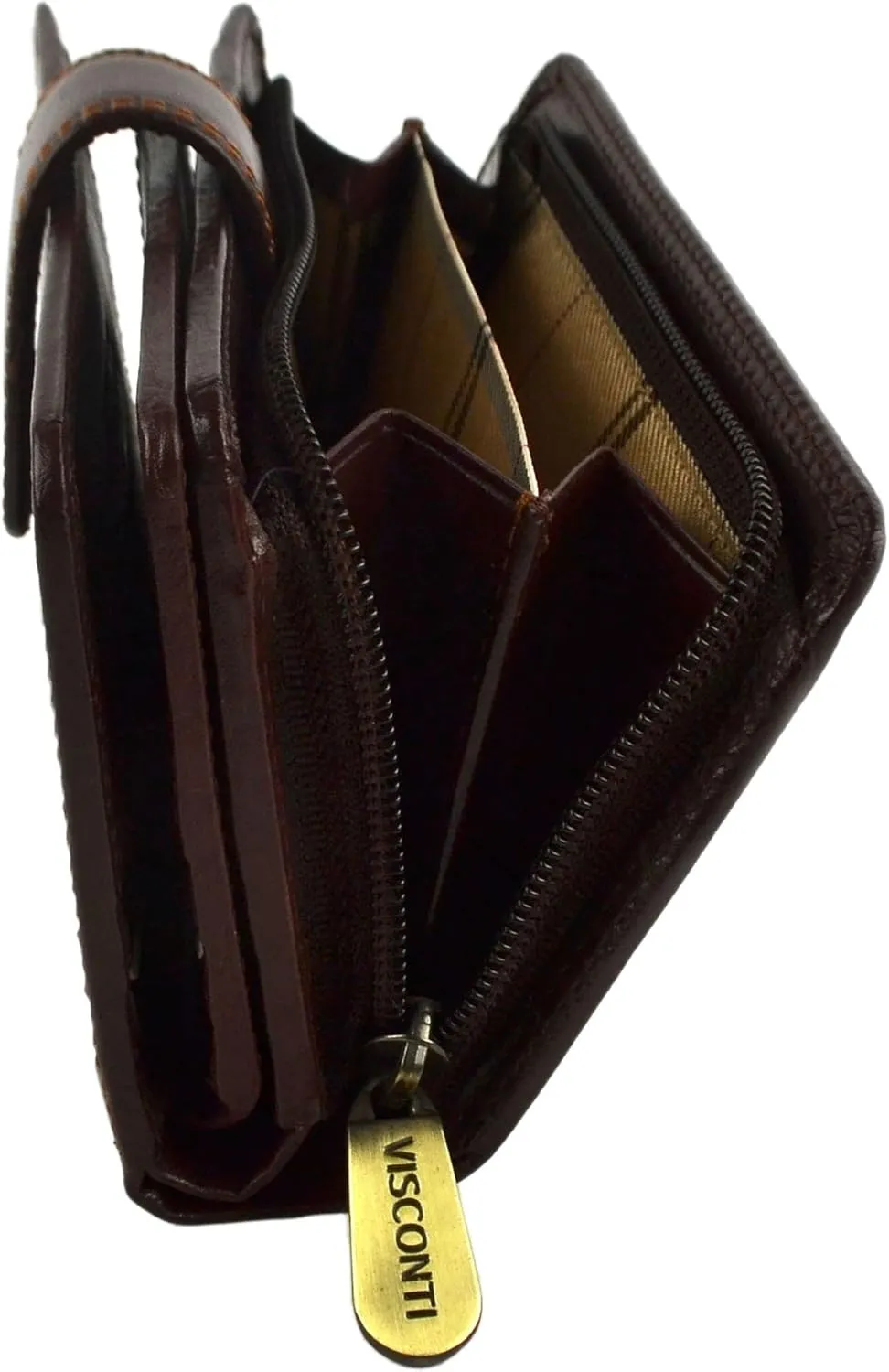 Women's Top Italian Leather Purse Wallet Monza Gift Boxed In 2 Colours