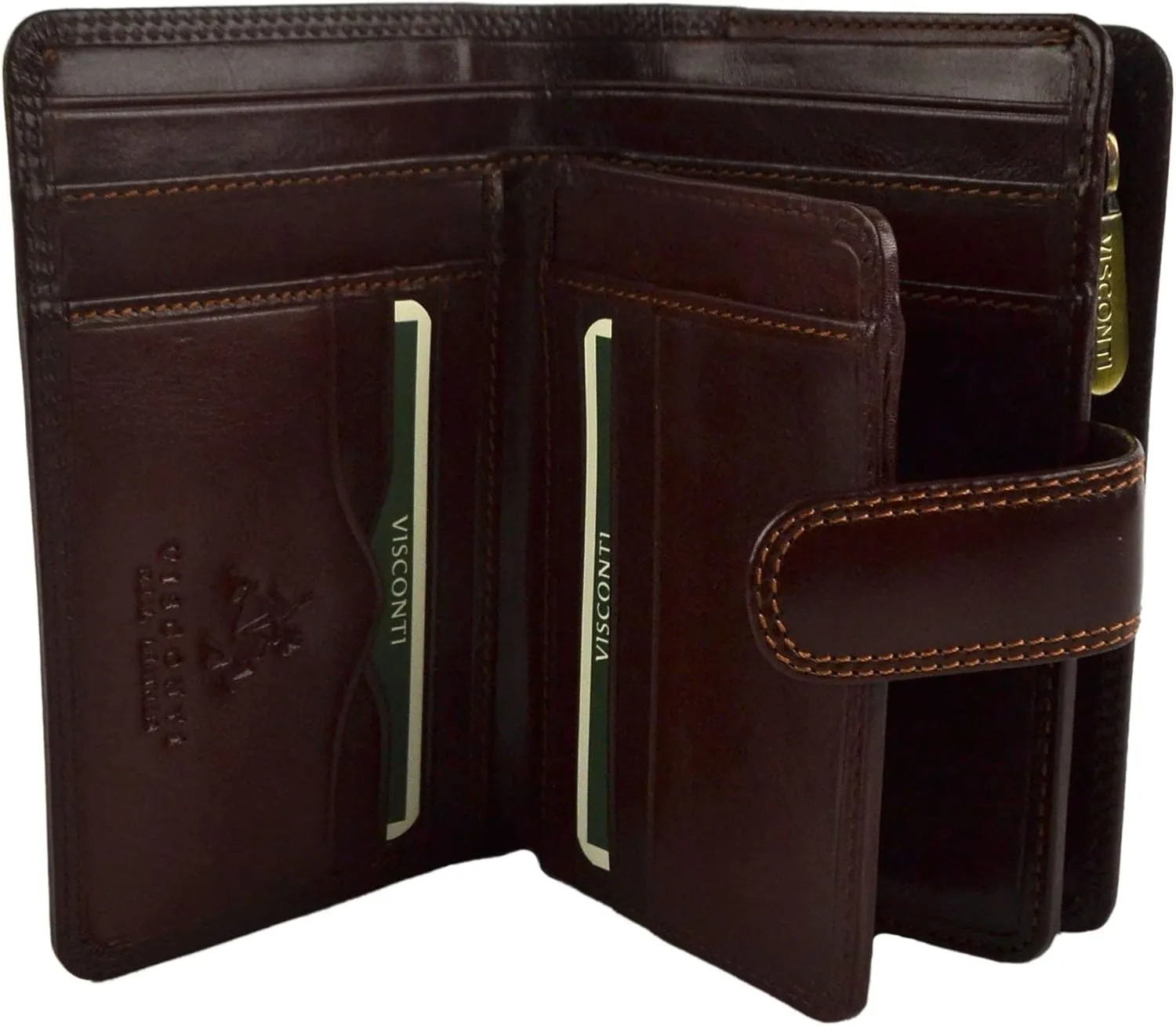 Women's Top Italian Leather Purse Wallet Monza Gift Boxed In 2 Colours