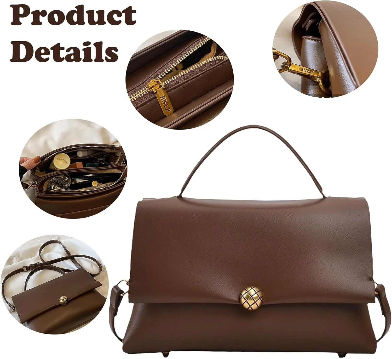 Women's Vintage Top Handle Purse Ladies Crossbody Purses Top Handle Handbags Satchel Bags for Women