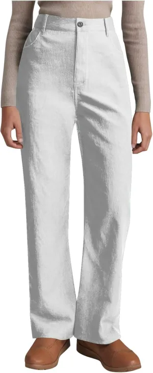 Womens Wide Leg Corduroy Pants Stretch Elastic High Waist Pants Pull On Straight Leg Casual Pant Slacks Trouser 2025