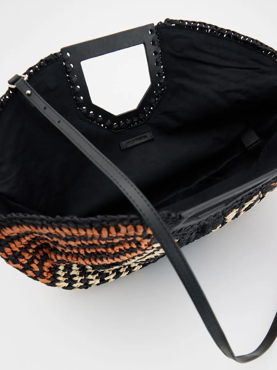Woven basket bag