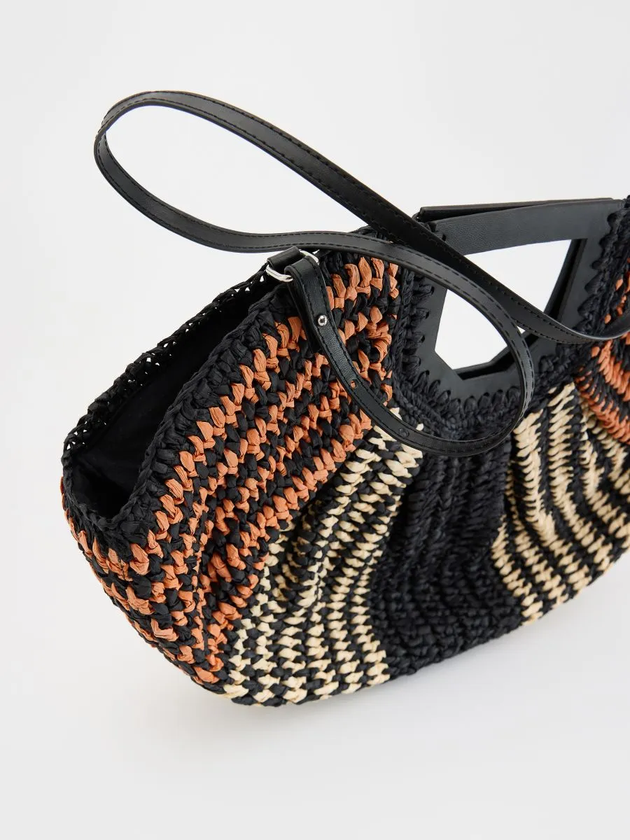 Woven basket bag