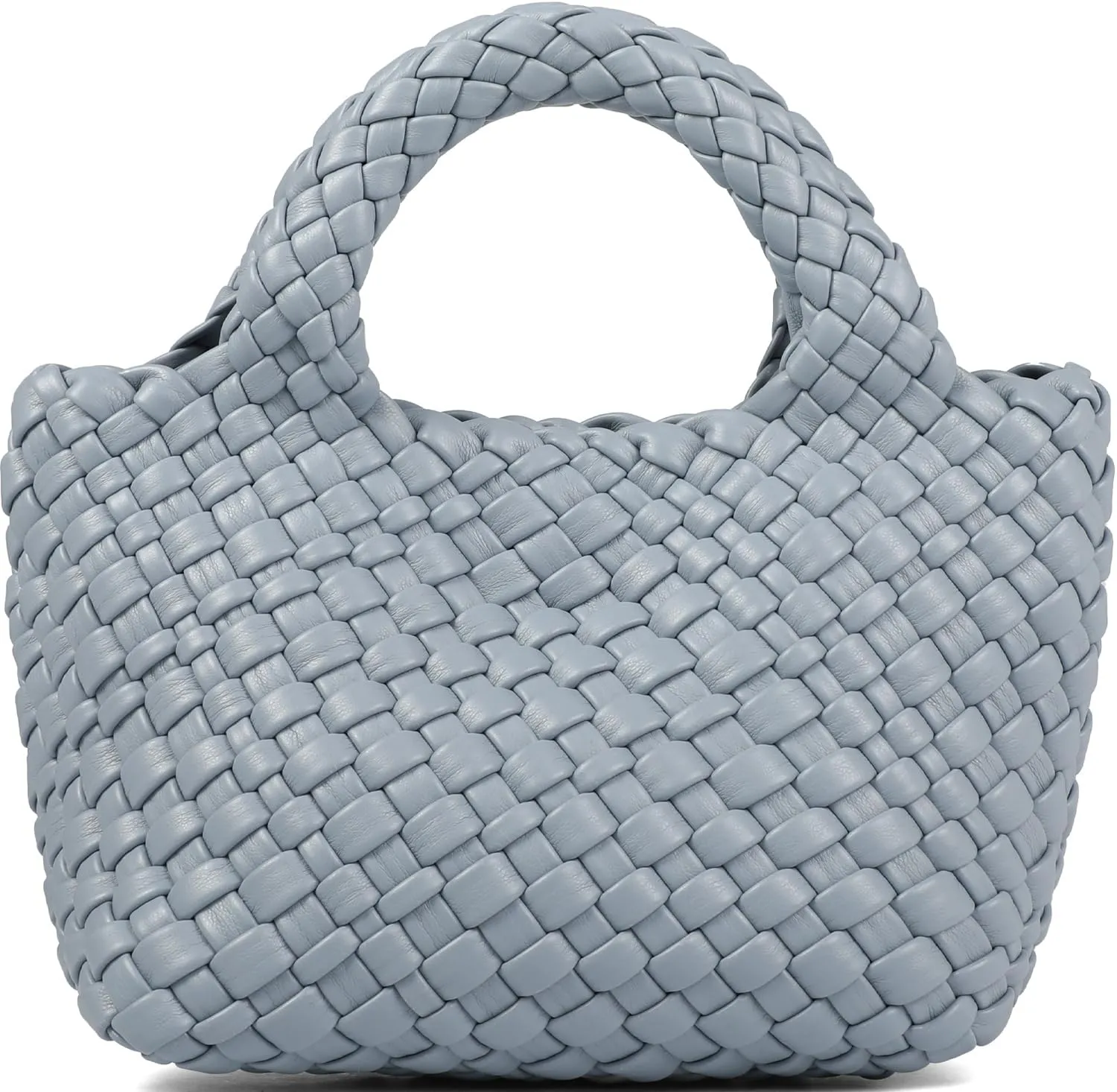 Woven Purses Bag for Women, Vegan Leather Handwoven Bags with Mini Handmade Purse, SMALL Travel Beach Top Handle Handbags