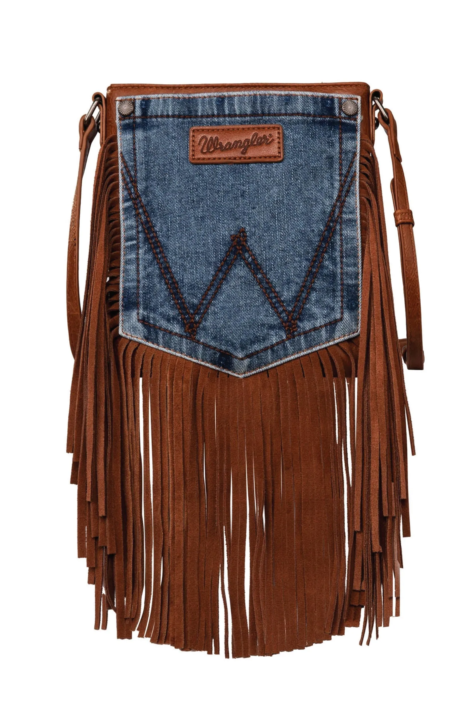 Wrangler Fringe Pocket Crossbody Bag - X4W2957BAG - Tan