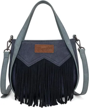 Wrangler Fringe Top-Handle Bag Medium Western Crossbody Purse for Women