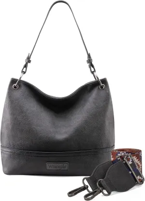 Wrangler Hobo Bags for Women Vegan Leather Top Handle Shoulder Purses and Handbags