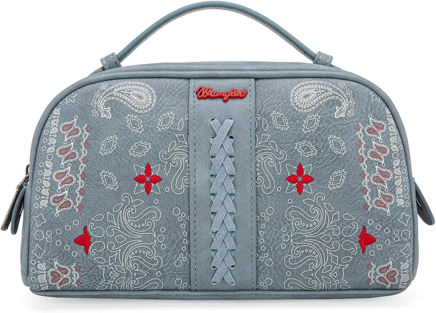 Wrangler Makeup Pouch Bag Mini Western Toiletry Purse Cosmetic Organizer Paisley Travel Pouch for Women