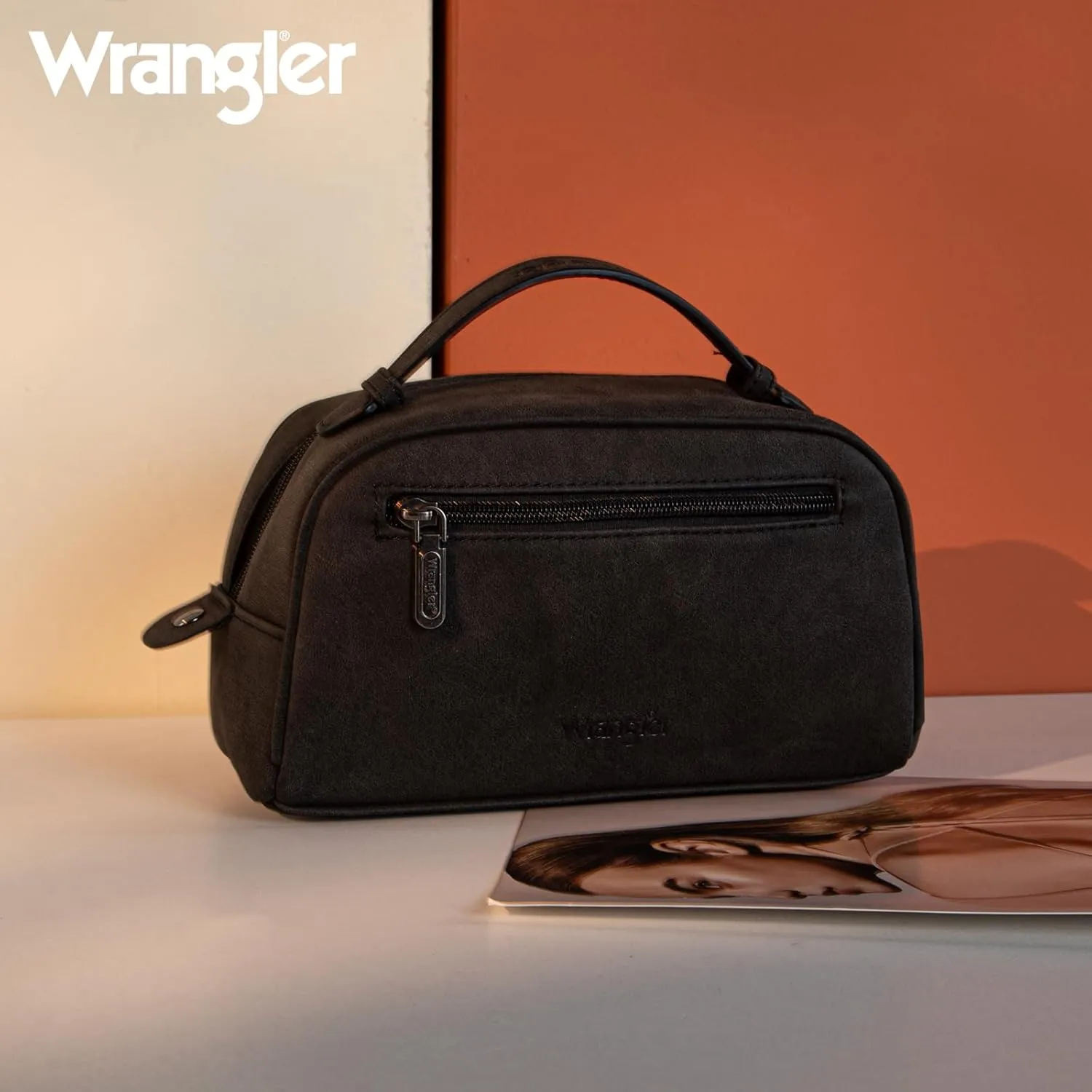 Wrangler Makeup Pouch Bag Mini Western Toiletry Purse Cosmetic Organizer Paisley Travel Pouch for Women