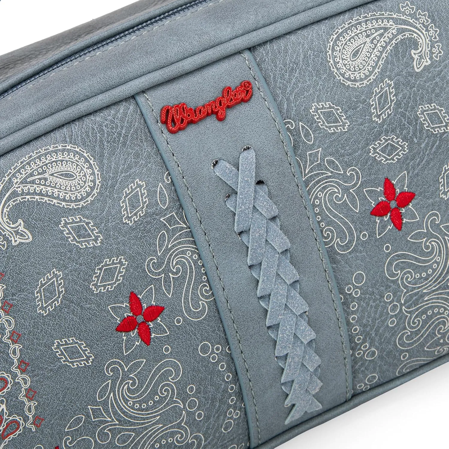 Wrangler Makeup Pouch Bag Mini Western Toiletry Purse Cosmetic Organizer Paisley Travel Pouch for Women