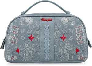 Wrangler Makeup Pouch Bag Mini Western Toiletry Purse Cosmetic Organizer Paisley Travel Pouch for Women