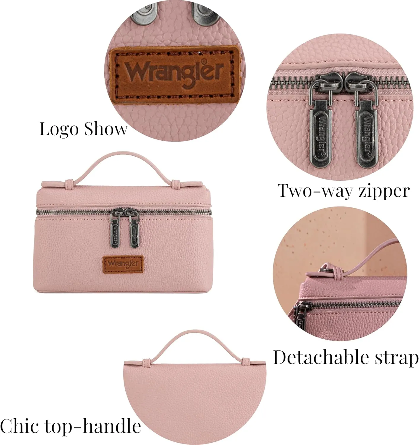 Wrangler Mini Crossbody Bag for Women Top-Handle Handbags Designer Shoulder Cute Purses Trendy