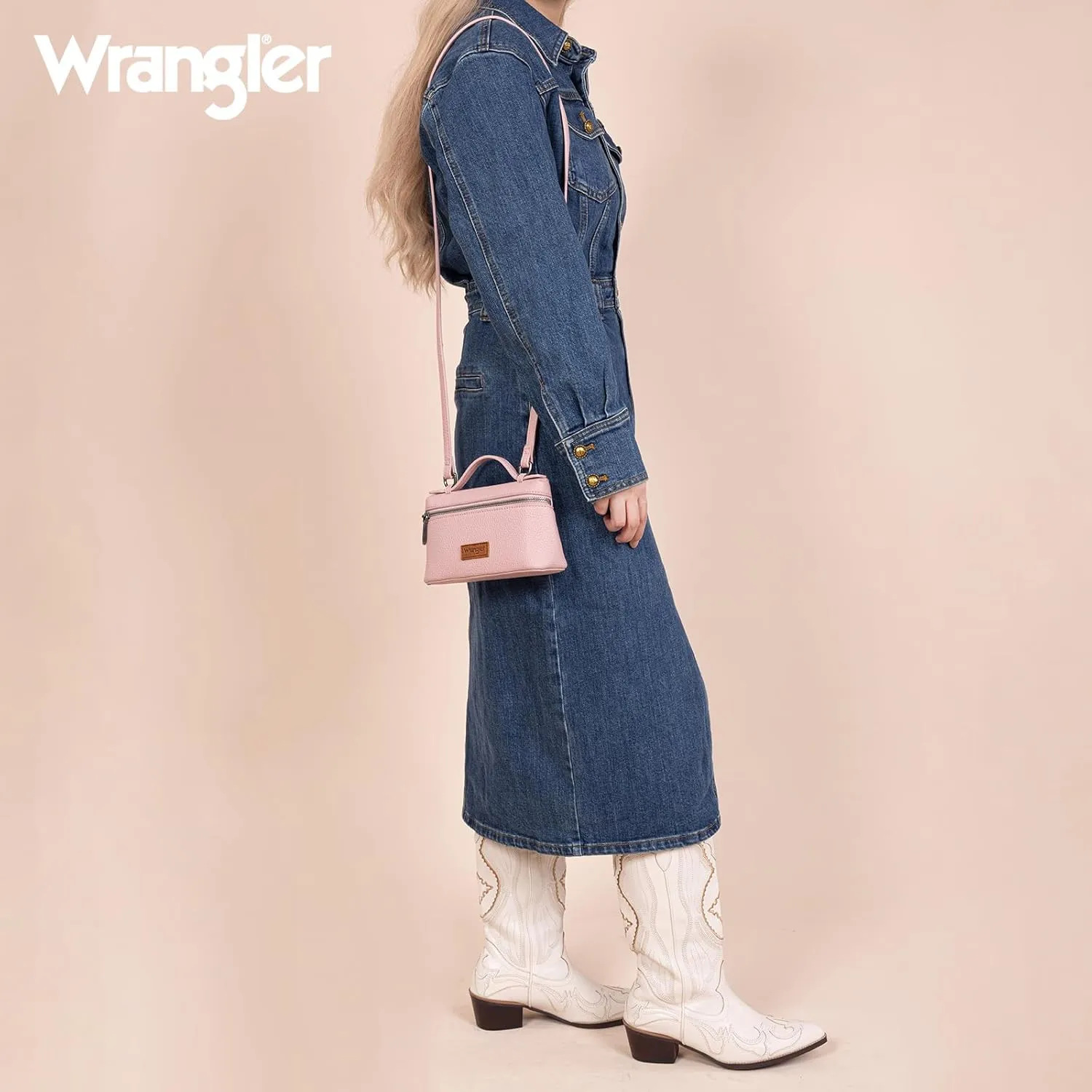 Wrangler Mini Crossbody Bag for Women Top-Handle Handbags Designer Shoulder Cute Purses Trendy