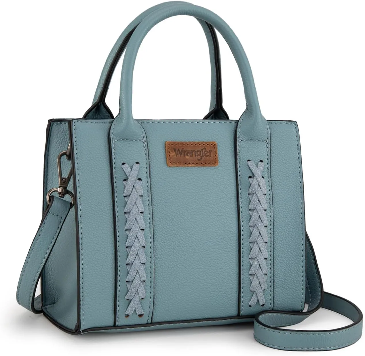 Wrangler Mini Crossbody Purse for Women Cute Small Tote Bag Shoulder Handbag Ladies Top Handle Satchel with Adjustable Strap