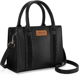 Wrangler Mini Crossbody Purse for Women Cute Small Tote Bag Shoulder Handbag Ladies Top Handle Satchel with Adjustable Strap