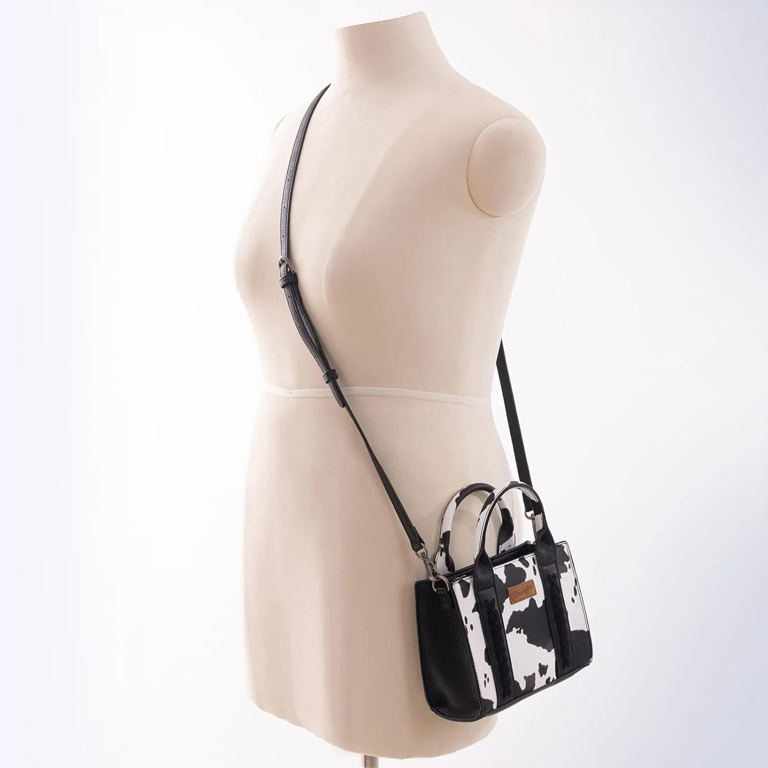 Wrangler Mini Tote Bag for Women Cow Print Western Crossbody Purse