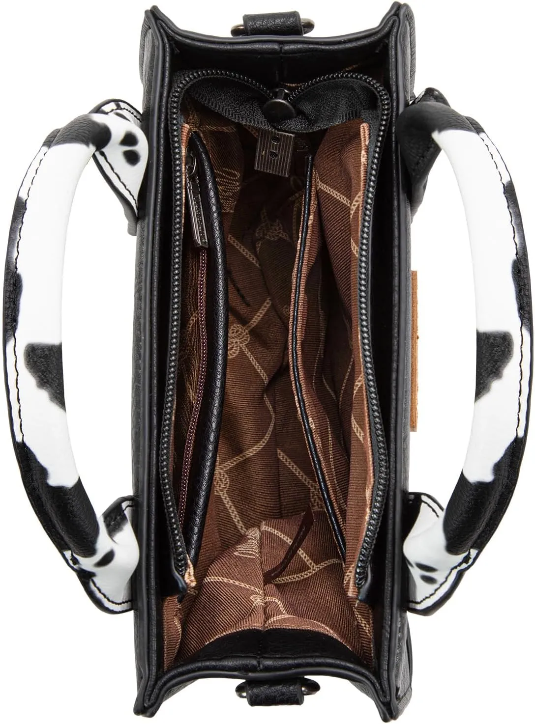 Wrangler Mini Tote Bag for Women Cow Print Western Crossbody Purse