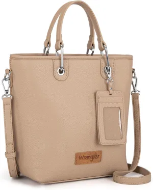 Wrangler Tote Bag for Women Casual Work Top-handle Handbag with Card Holder