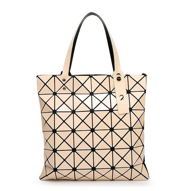 WSYUTUO Handbag Female Folded Ladies Geometric