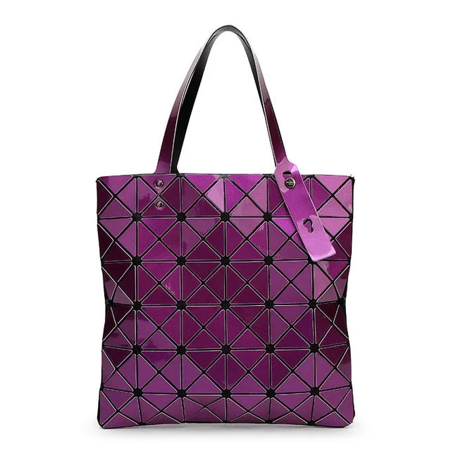 WSYUTUO Handbag Female Folded Ladies Geometric