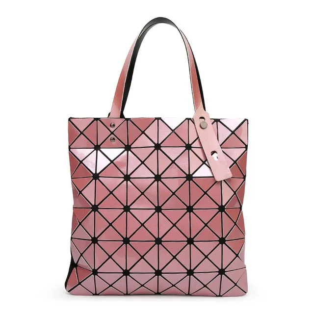WSYUTUO Handbag Female Folded Ladies Geometric