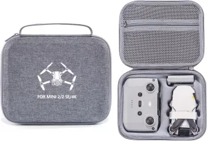 XBERSTAR Mavic Mini 2 Carrying Case for DJI Mavic Mini 2/ Mini 2 SE/Mini 4k Drone Case Hard Shell Storage Bag Mavic Mini 2 Drone Accessories, Gray, Carrying Case