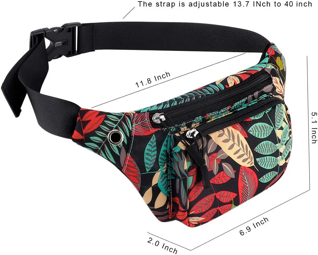XEYOU Unisex Running Waist Pack with Adjustable Buckles, Lightweight Waist Bag for Sports, Hiking, Dog Walking Fanny Pack Belt Can Hold Passport, Money, Cellphone