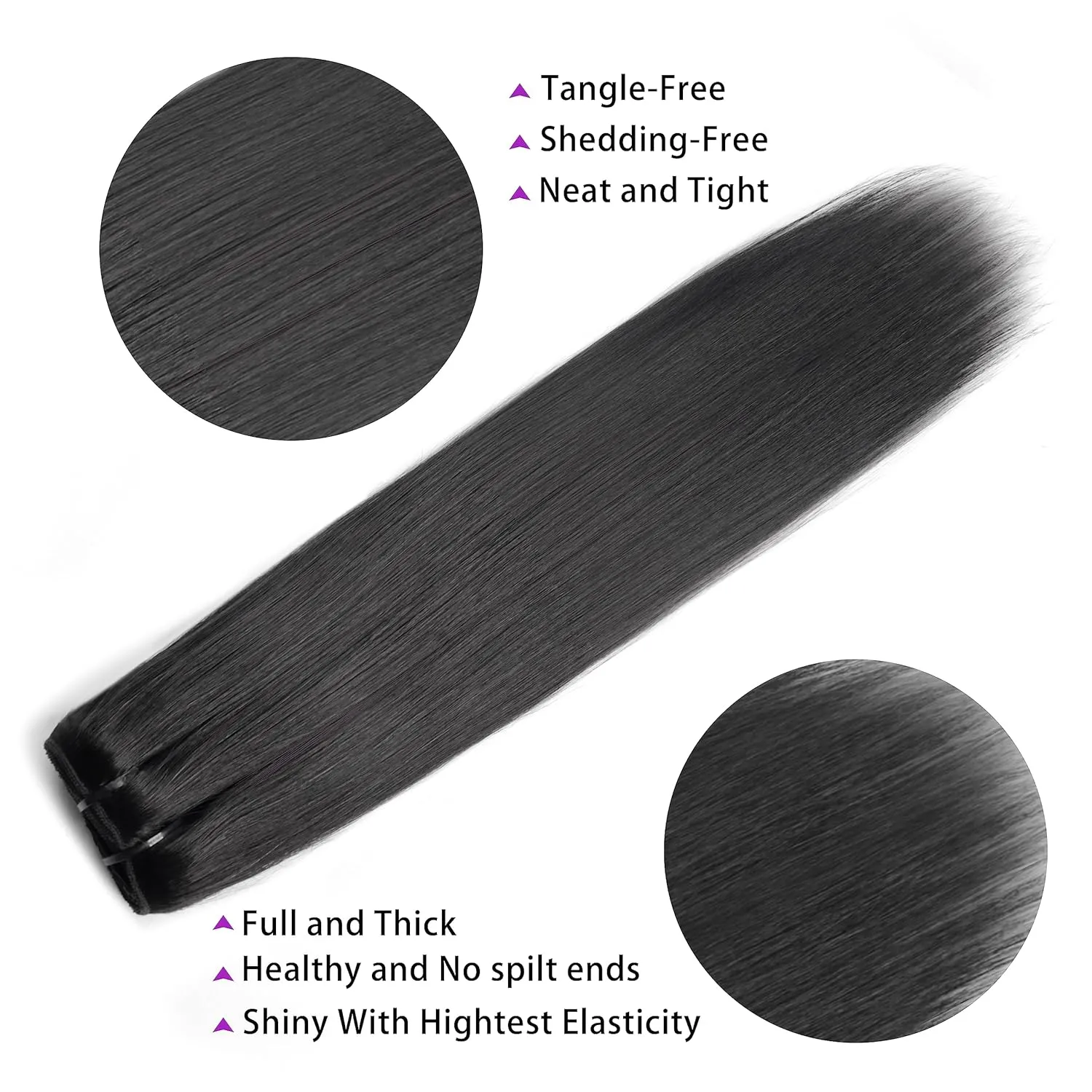 Yaki Straight Clip in Hair Extensions Real Human Hair Affordable12 Inch Yaki Straight Clip ins Human Hair Brazilian Virgin Hair clip on Hair Extensions 18Clips Per Set 120G