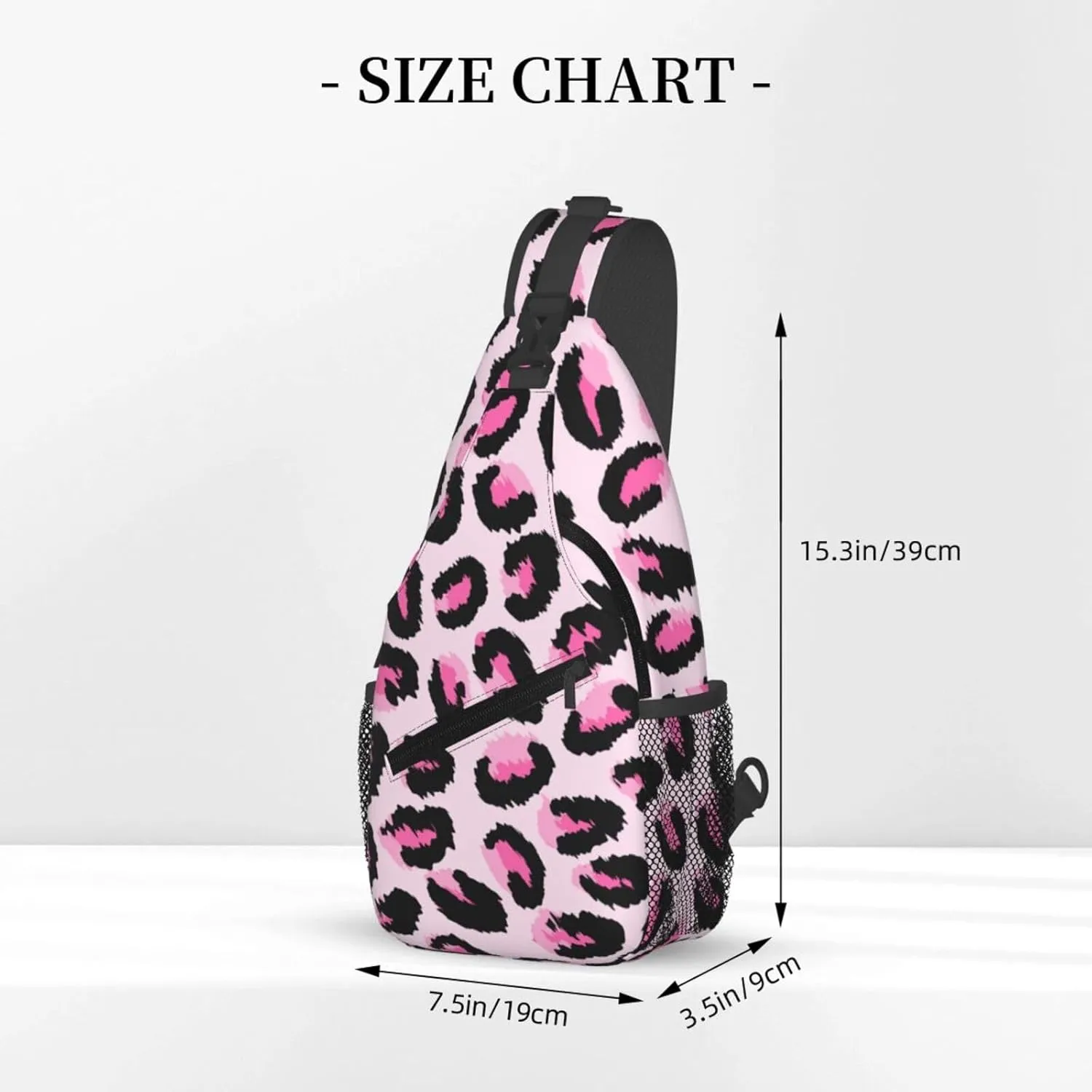 yellow sunflowers yellow with leopard print Sling Bag Crossbody Bag Casual Chest Bags Travel Shoulder Backpack