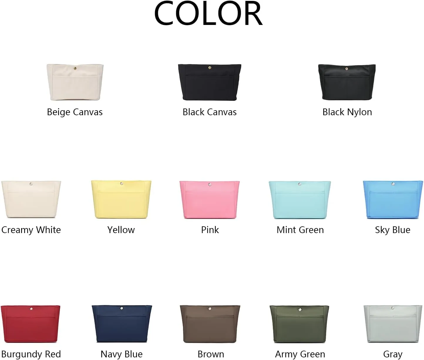 YONEBN waterproof Storage Bag Lightweight Large Capacity nylon Bag Inner Bag Handbag Organizer